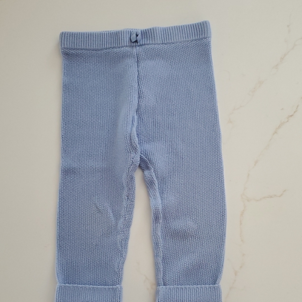 Janie and Jack Light Blue Knit Pants